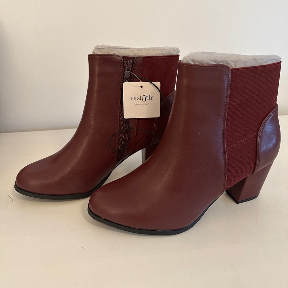 Maroon Memory Foam Booties
